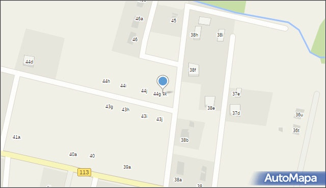 Budno, Budno, 44k, mapa Budno