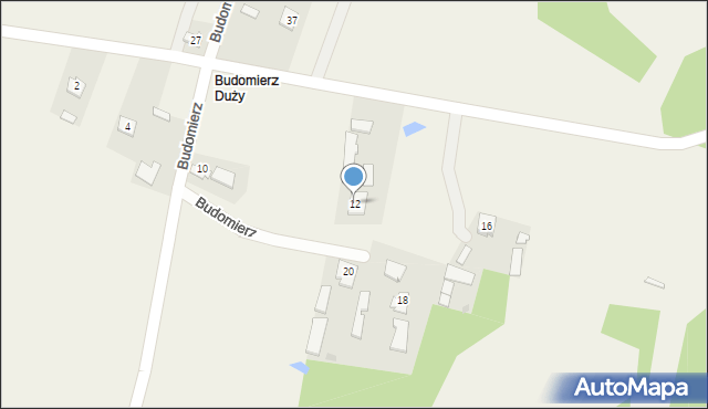 Budomierz, Budomierz, 12, mapa Budomierz