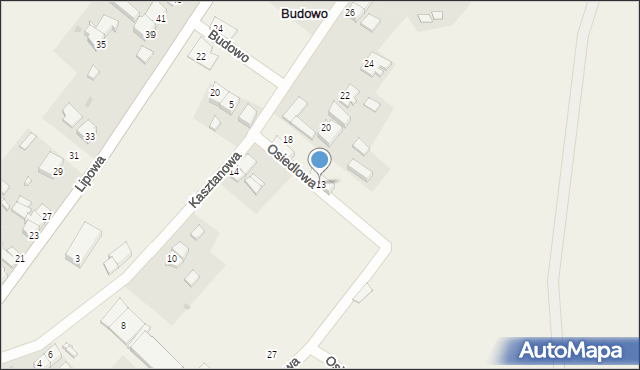 Budowo, Budowo, 13, mapa Budowo
