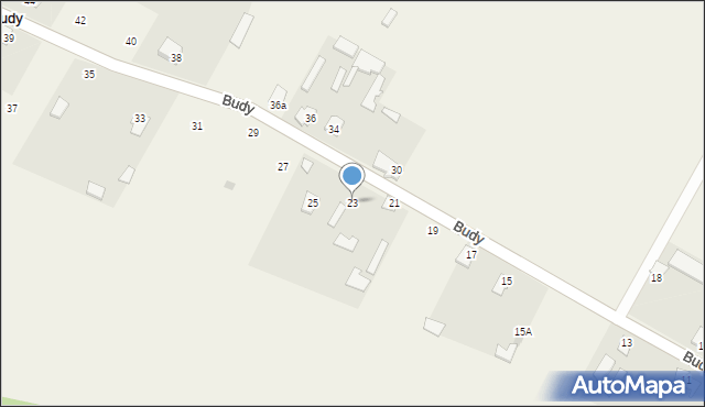 Budy, Budy, 23, mapa Budy