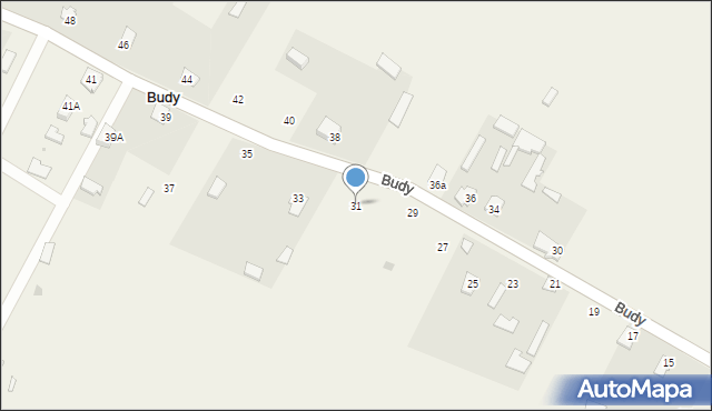 Budy, Budy, 31, mapa Budy