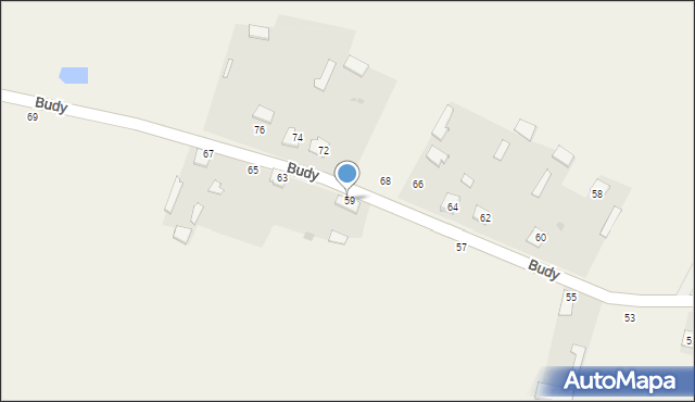 Budy, Budy, 61, mapa Budy