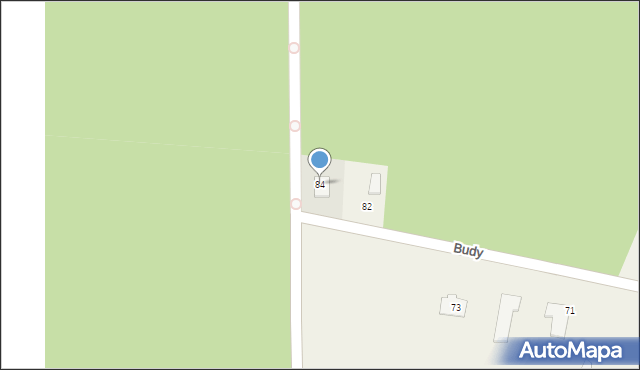 Budy, Budy, 84, mapa Budy
