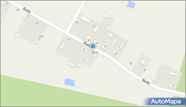 Budy, Budy, 9, mapa Budy