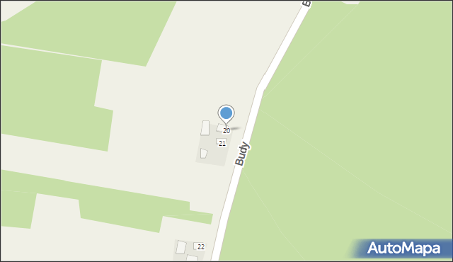 Budy, Budy, 20, mapa Budy