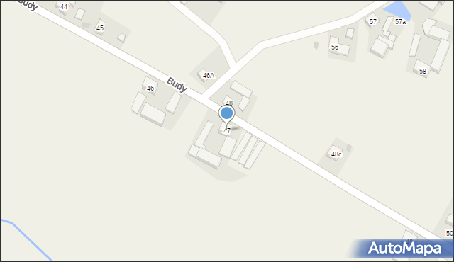 Budy, Budy, 47, mapa Budy
