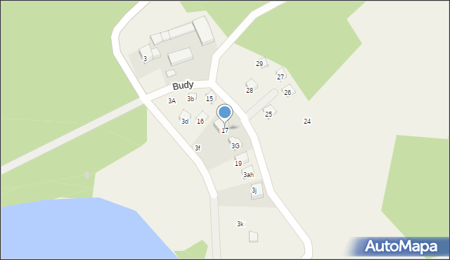 Budy, Budy, 17, mapa Budy