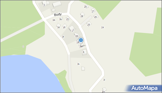 Budy, Budy, 3ah, mapa Budy