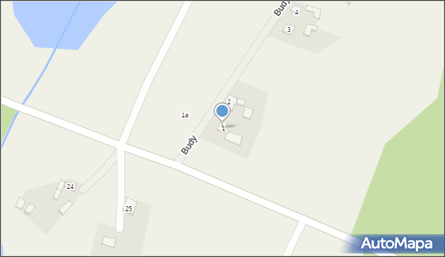 Budy, Budy, 1, mapa Budy
