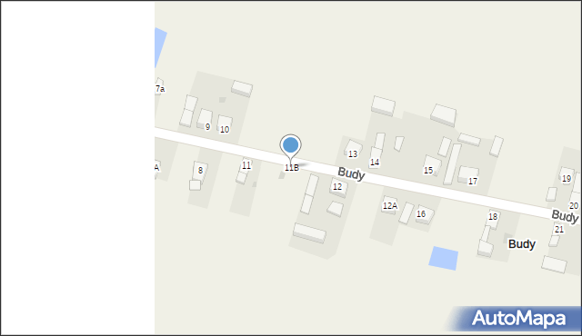 Budy, Budy, 11B, mapa Budy