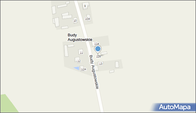 Budy Augustowskie, Budy Augustowskie, 12b, mapa Budy Augustowskie