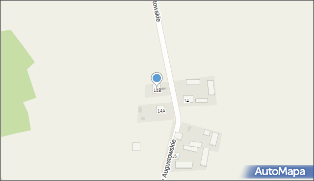 Budy Augustowskie, Budy Augustowskie, 14B, mapa Budy Augustowskie