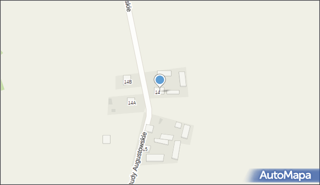 Budy Augustowskie, Budy Augustowskie, 14C, mapa Budy Augustowskie