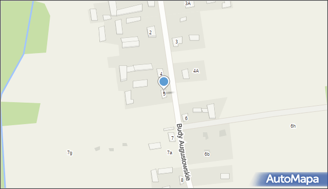 Budy Augustowskie, Budy Augustowskie, 5, mapa Budy Augustowskie