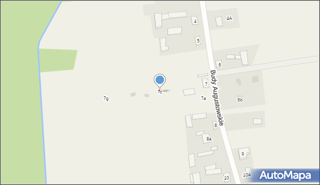 Budy Augustowskie, Budy Augustowskie, 7c, mapa Budy Augustowskie