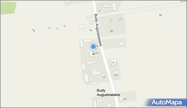 Budy Augustowskie, Budy Augustowskie, 8a, mapa Budy Augustowskie