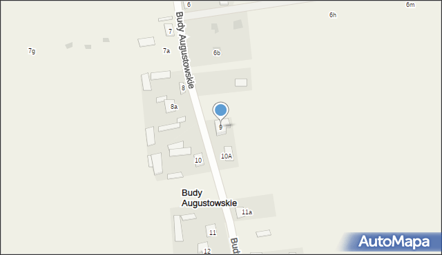 Budy Augustowskie, Budy Augustowskie, 9, mapa Budy Augustowskie