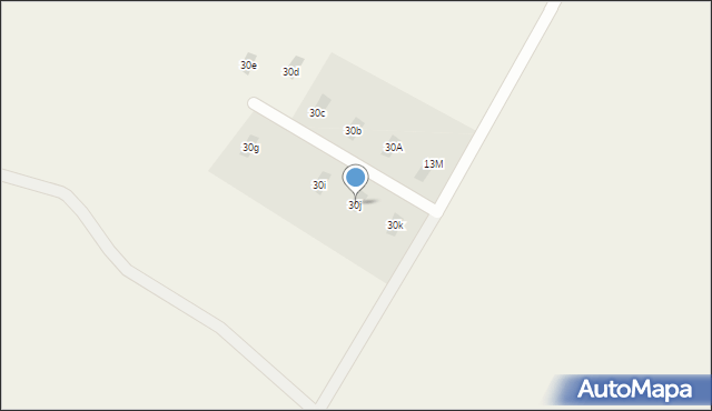 Budy Ciepielińskie, Budy Ciepielińskie, 30j, mapa Budy Ciepielińskie