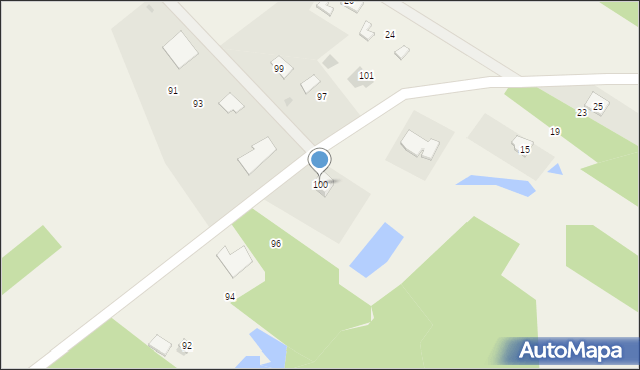 Budy Czarnockie, Budy Czarnockie, 100, mapa Budy Czarnockie