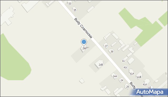 Budy Czarnockie, Budy Czarnockie, 24d, mapa Budy Czarnockie