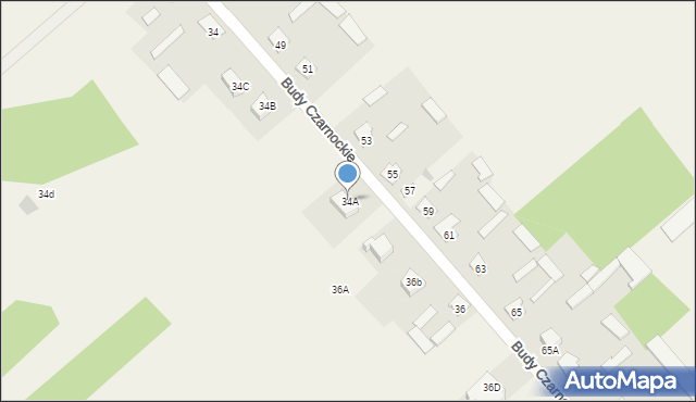 Budy Czarnockie, Budy Czarnockie, 34A, mapa Budy Czarnockie