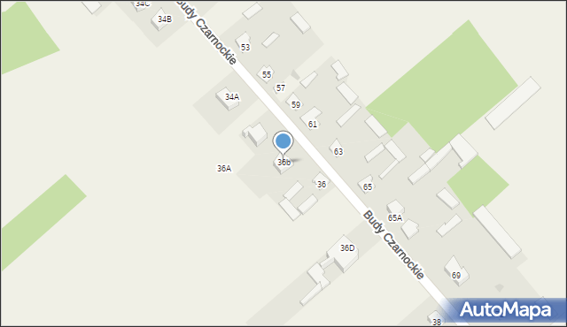 Budy Czarnockie, Budy Czarnockie, 36b, mapa Budy Czarnockie