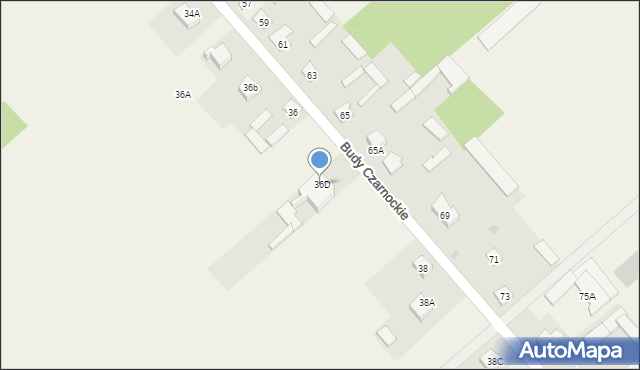 Budy Czarnockie, Budy Czarnockie, 36D, mapa Budy Czarnockie
