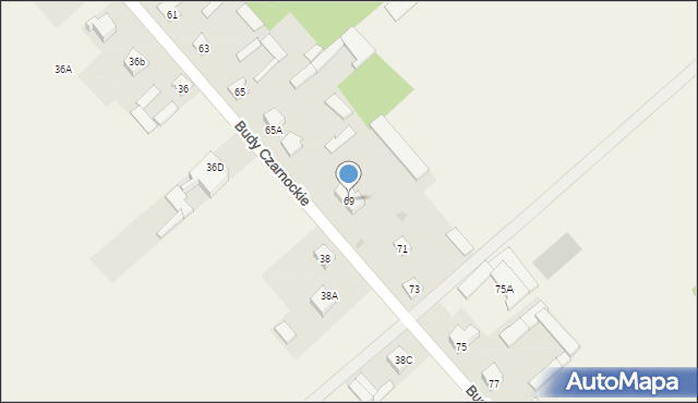 Budy Czarnockie, Budy Czarnockie, 69, mapa Budy Czarnockie