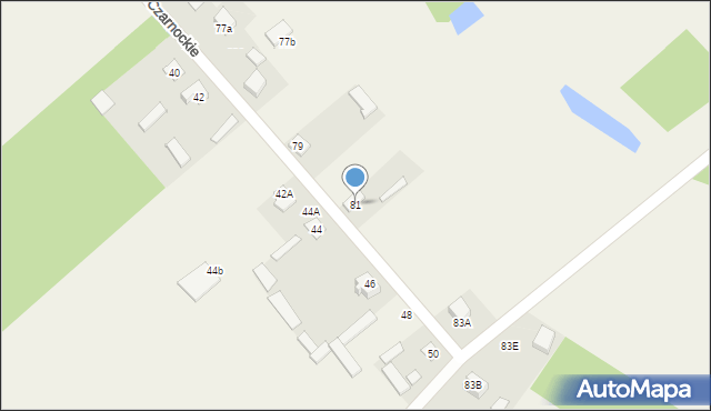 Budy Czarnockie, Budy Czarnockie, 81, mapa Budy Czarnockie