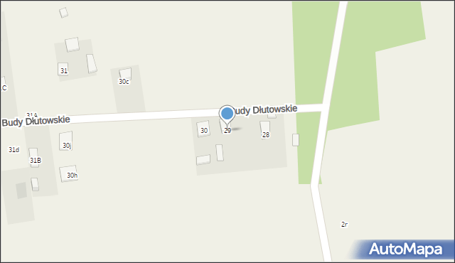 Budy Dłutowskie, Budy Dłutowskie, 29, mapa Budy Dłutowskie
