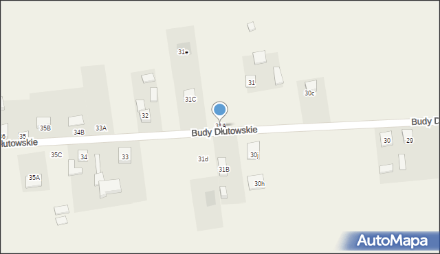 Budy Dłutowskie, Budy Dłutowskie, 31A, mapa Budy Dłutowskie