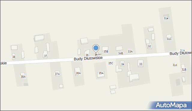 Budy Dłutowskie, Budy Dłutowskie, 35, mapa Budy Dłutowskie