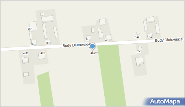 Budy Dłutowskie, Budy Dłutowskie, 44a, mapa Budy Dłutowskie