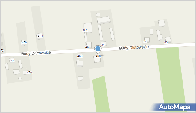 Budy Dłutowskie, Budy Dłutowskie, 46B, mapa Budy Dłutowskie
