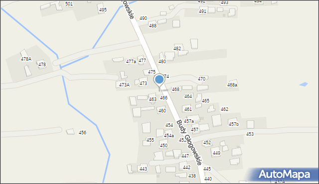 Budy Głogowskie, Budy Głogowskie, 469, mapa Budy Głogowskie