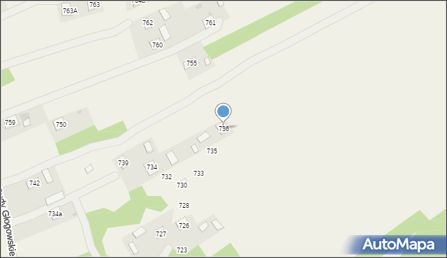 Budy Głogowskie, Budy Głogowskie, 736, mapa Budy Głogowskie