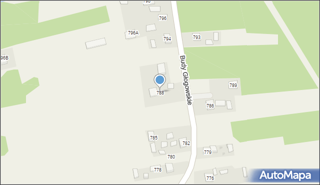Budy Głogowskie, Budy Głogowskie, 788, mapa Budy Głogowskie