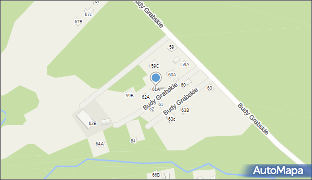 Budy Grabskie, Budy Grabskie, 61A, mapa Budy Grabskie