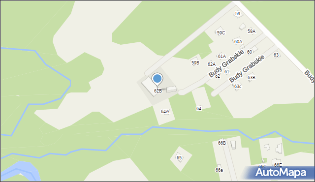 Budy Grabskie, Budy Grabskie, 62B, mapa Budy Grabskie