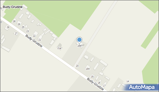 Budy-Grudzie, Budy-Grudzie, 20A, mapa Budy-Grudzie