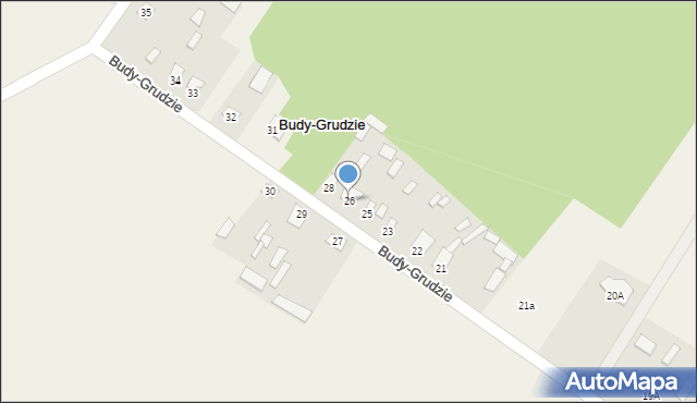 Budy-Grudzie, Budy-Grudzie, 26, mapa Budy-Grudzie