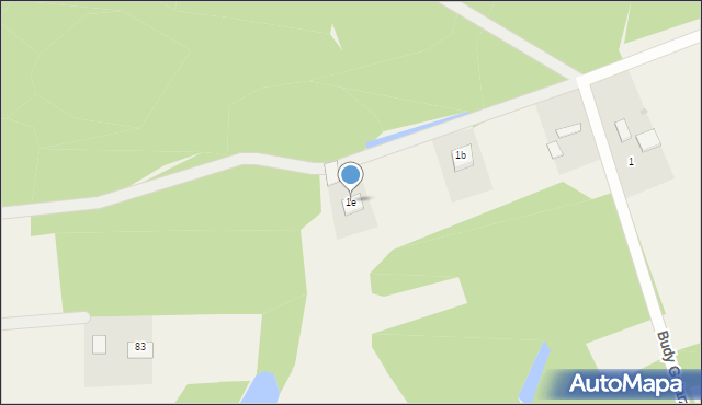 Budy Gutarzewskie, Budy Gutarzewskie, 1e, mapa Budy Gutarzewskie