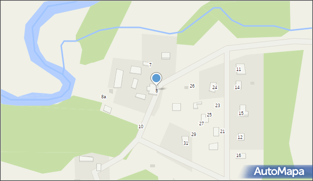 Budy Gutarzewskie, Budy Gutarzewskie, 8, mapa Budy Gutarzewskie