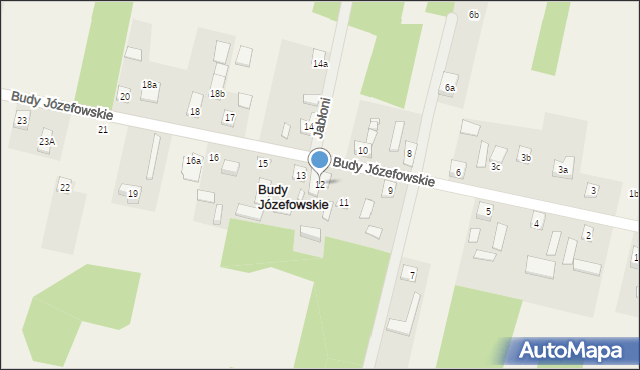 Budy Józefowskie, Budy Józefowskie, 12, mapa Budy Józefowskie