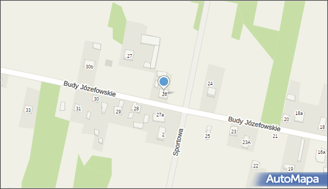Budy Józefowskie, Budy Józefowskie, 26, mapa Budy Józefowskie