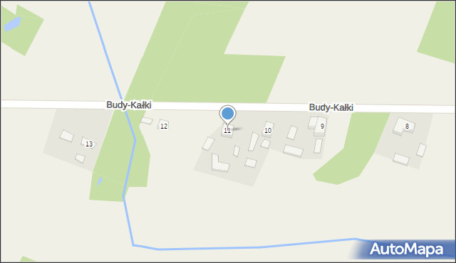 Budy-Kałki, Budy-Kałki, 11, mapa Budy-Kałki