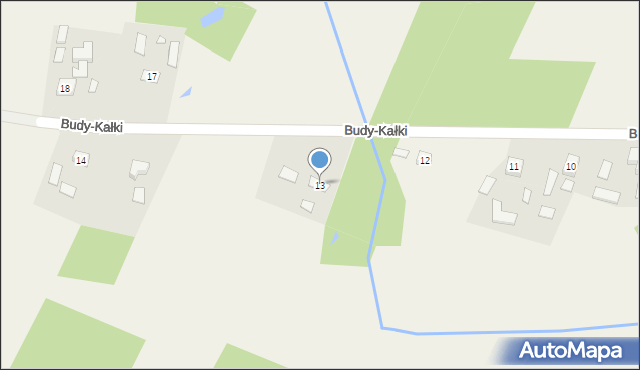 Budy-Kałki, Budy-Kałki, 13, mapa Budy-Kałki