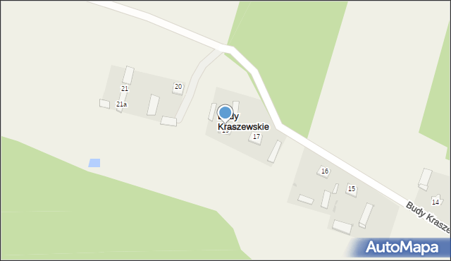 Budy Kraszewskie, Budy Kraszewskie, 19, mapa Budy Kraszewskie