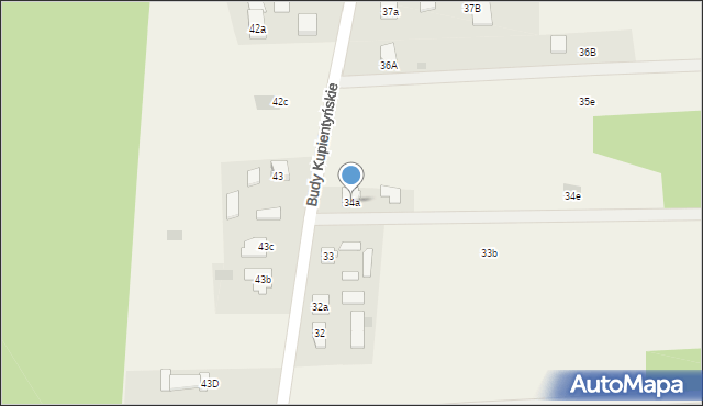 Budy Kupientyńskie, Budy Kupientyńskie, 34a, mapa Budy Kupientyńskie