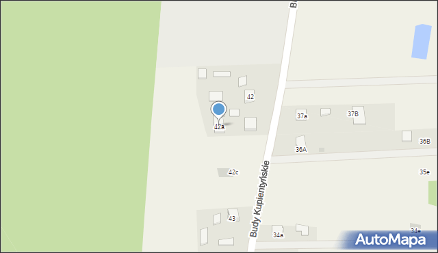 Budy Kupientyńskie, Budy Kupientyńskie, 42a, mapa Budy Kupientyńskie
